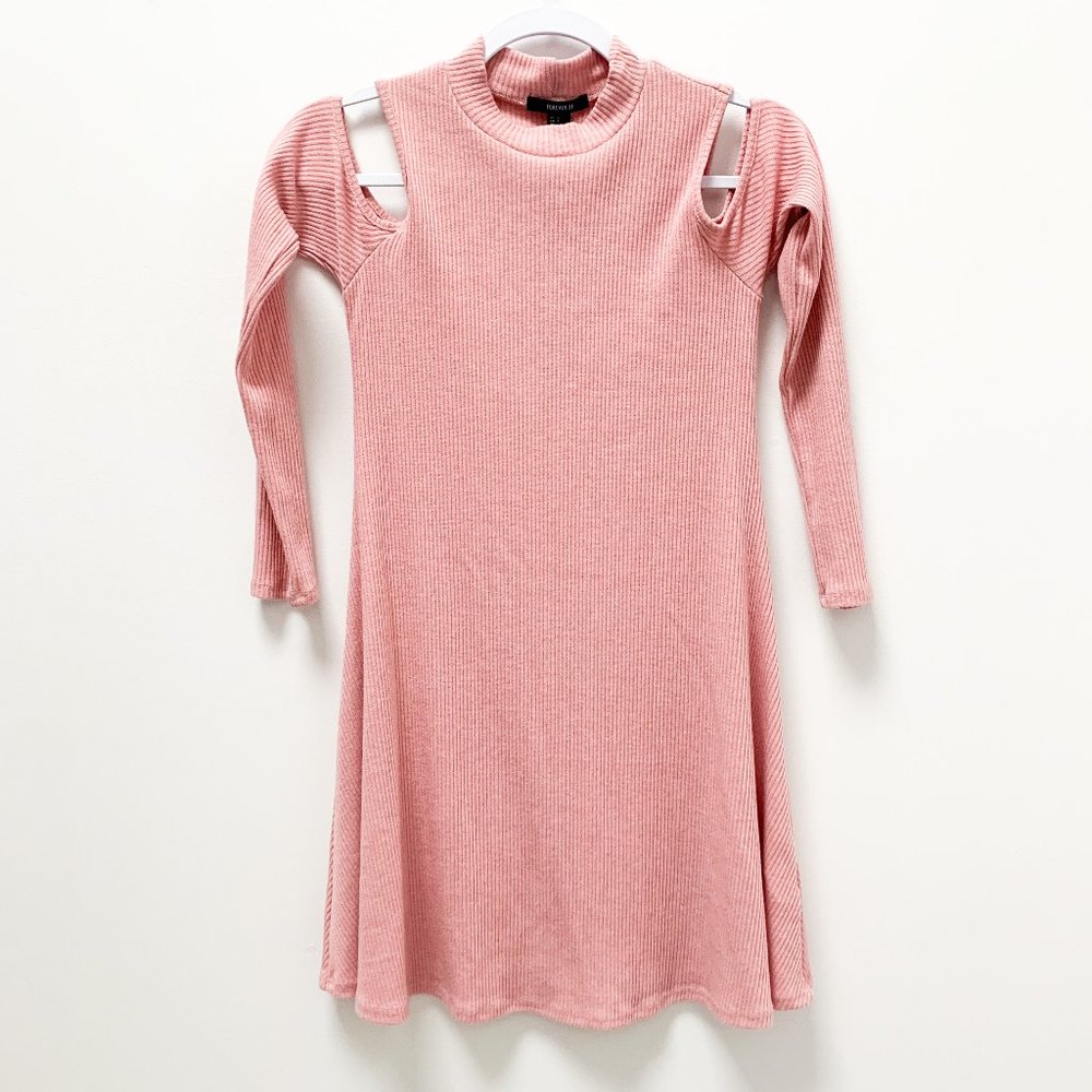 Forever 21 Cold Shoulder Long Sleeve Dress